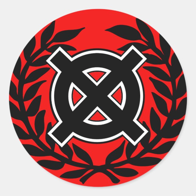 Celtic Cross Runder Aufkleber (Vorderseite)