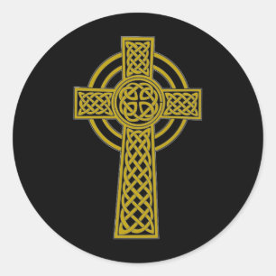 Celtic Cross Runder Aufkleber