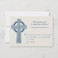 Celtic Cross RVSP Card