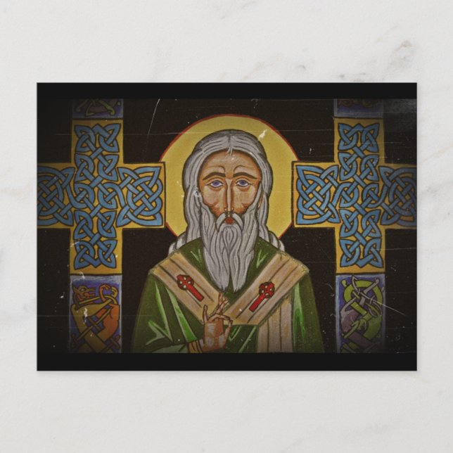 Celtic Cross Saint Patrick Postkarte (Vorderseite)