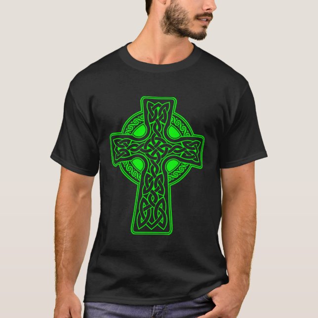 Celtic Cross St Patrick s Day 2023 Gaelic Viking I T-Shirt (Vorderseite)