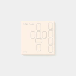 Celtic Cross Tarot Spread (kleines, einfaches Gold Post-it Klebezettel