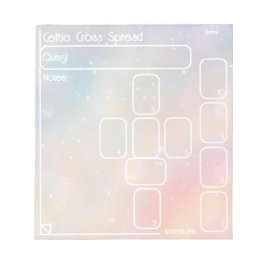 Celtic Cross Tarot Spread (mittel, pastel) Notepad Notizblock