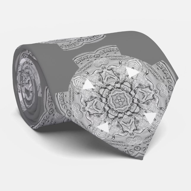 Celtic Cross US American Bald Eagle Patriotic Tie Krawatte (Gerollt)