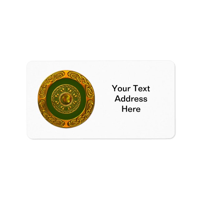 Celtic Design Adressaufkleber (Vorne)