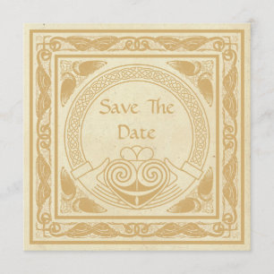 Celtic Design mit Claddagh Wedding speichern Sie d Save The Date
