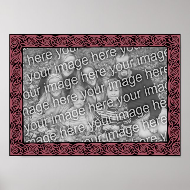 Celtic Design Plane Rahmen hinzufügen Ihr Foto Poster (Vorne)