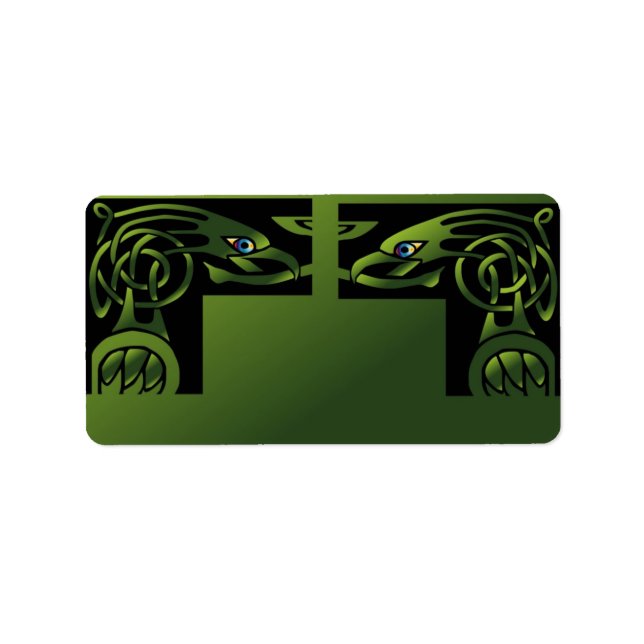 Celtic Dragon Address Label Adressaufkleber (Vorne)