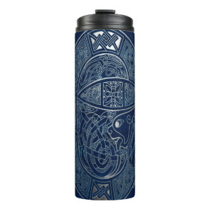 Celtic Dragon Blue Thermosbecher