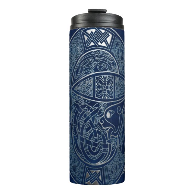 Celtic Dragon Blue Thermosbecher (Vorderseite)