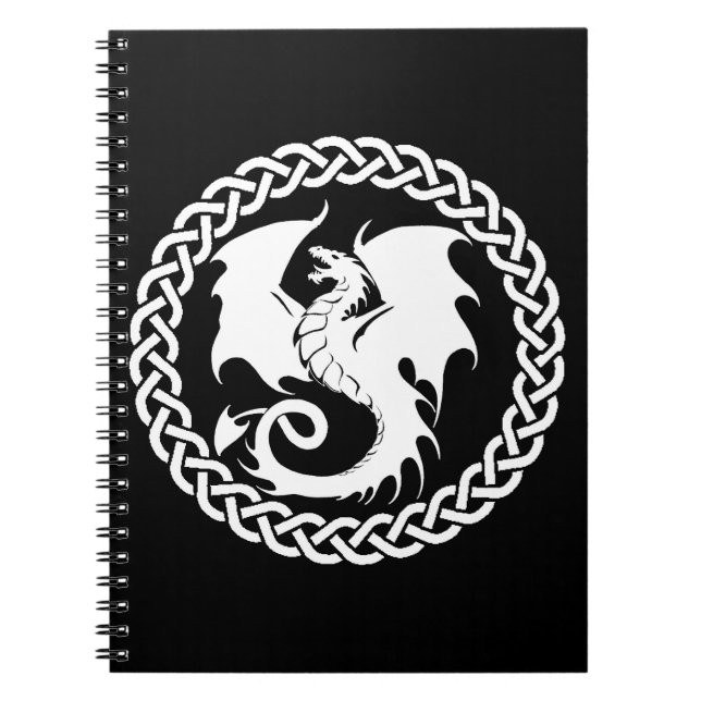 Celtic Dragon Circle Notizblock (Vorderseite)