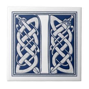 Celtic Dragon Initial I Fliese