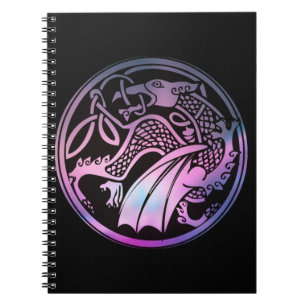 Celtic Dragon Round Notizblock