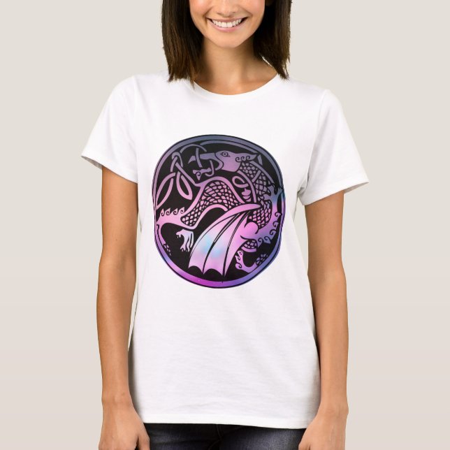 Celtic Dragon Round T-Shirt (Vorderseite)