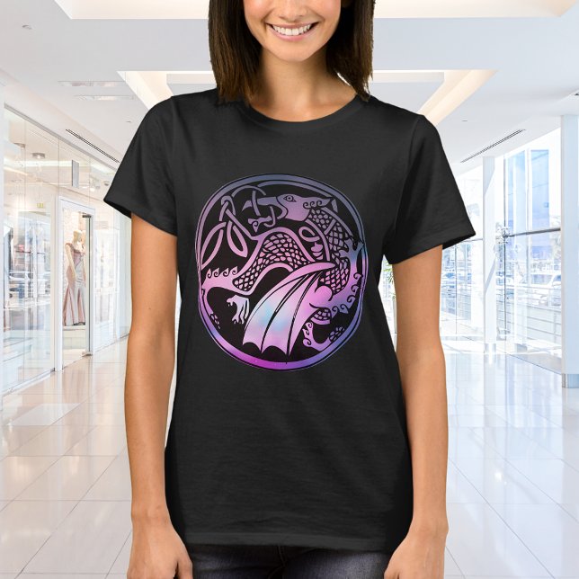 Celtic Dragon Round T-Shirt (Von Creator hochgeladen)