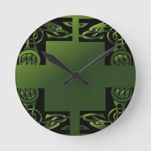Celtic Dragon Runde Wanduhr