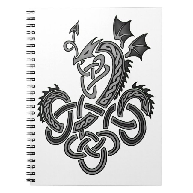 Celtic Dragon - Silver Notizblock (Vorderseite)