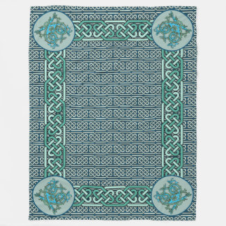 Celtic Dragons Blue Fleecedecke