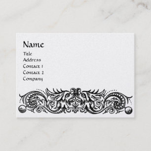 CELTIC DRAGONS MONOGRAM-Gold-Metallpapier Visitenkarte
