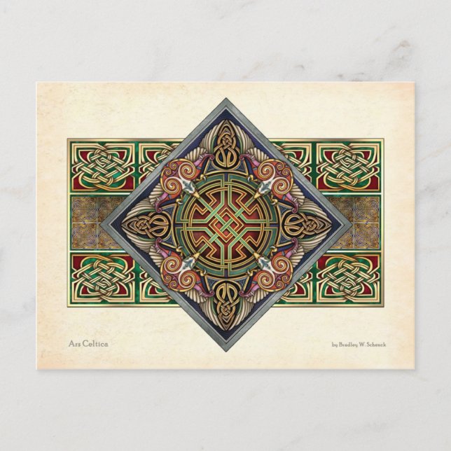 Celtic Eagles Design Postkarte (Vorderseite)