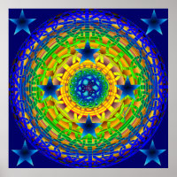 Celtic Earth Orb Midnight Print