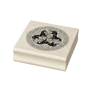 Celtic Epona Knoten mit Pferden Gummistempel
