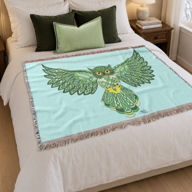 Celtic Flight Owl Green Decke (Von Creator hochgeladen)