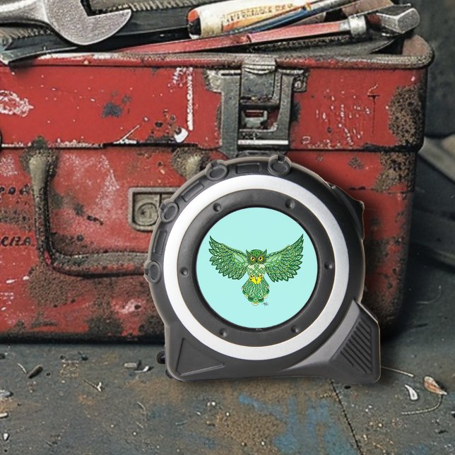 Celtic Flight Owl Green Maßband (Von Creator hochgeladen)