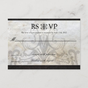 Celtic Gaelic Knot Wedding RSVP Card Karte