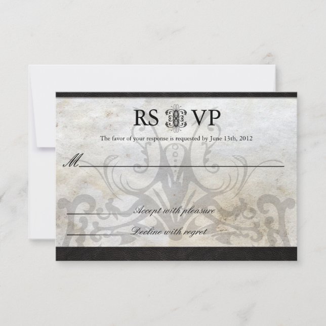 Celtic Gaelic Knot Wedding RSVP Card Karte (Vorderseite)