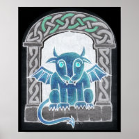 Celtic Gargoyle Negativdruck