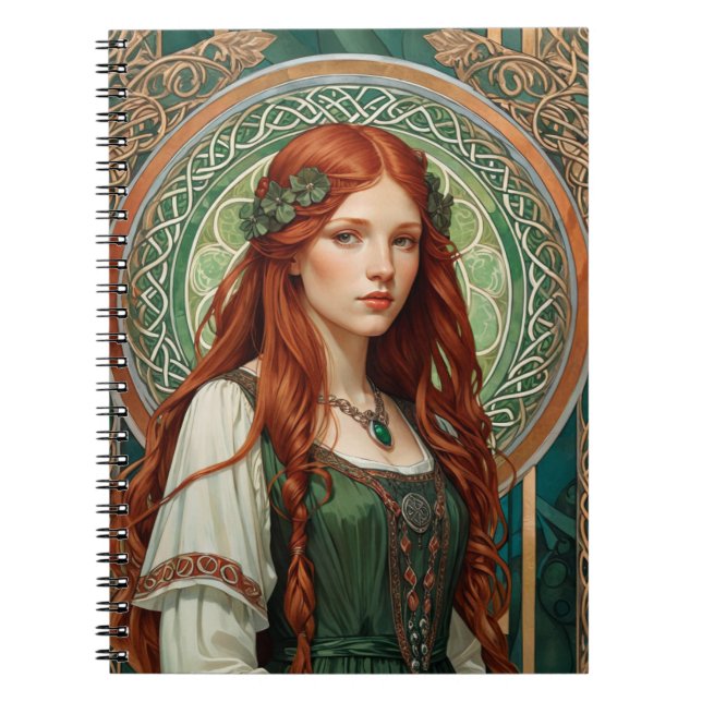 Celtic Girl Spiral Notebook 6 Notizblock (Vorderseite)