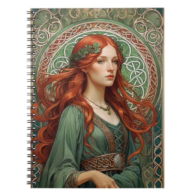 Celtic Girl Spiral Notebook 7 Notizblock (Vorderseite)