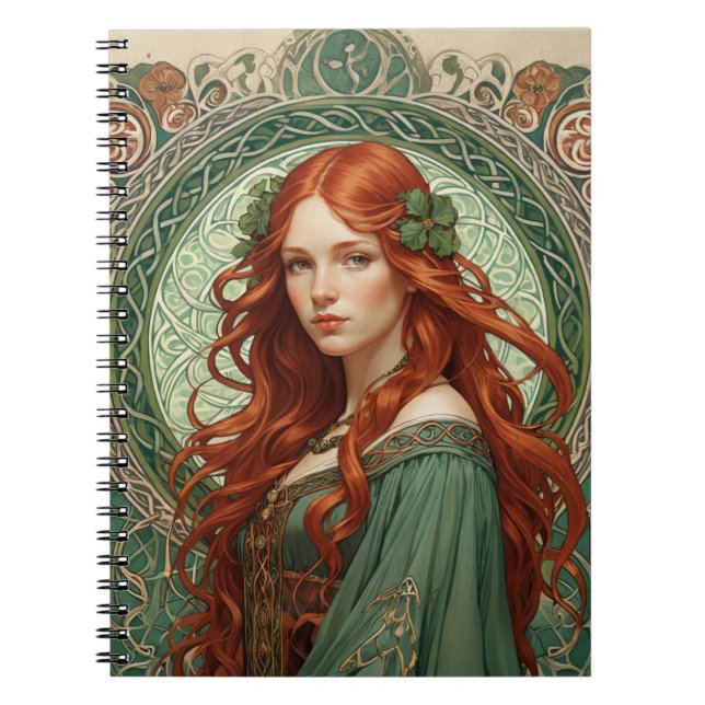 Celtic Girl Spiral Notebook 8 Notizblock (Vorderseite)