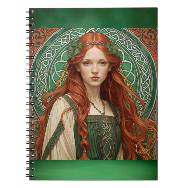 Celtic Girl Spiral Notebook Notizblock (Vorderseite)