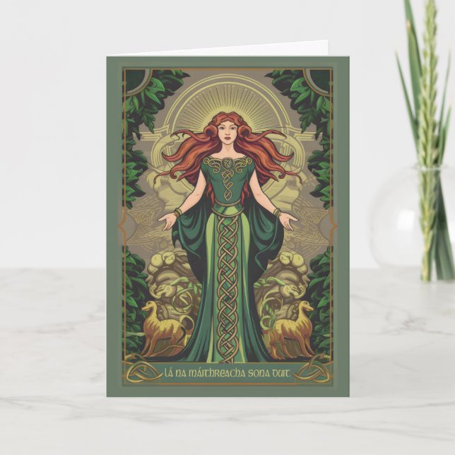 Celtic Goddess Irish Mother Day Karte (Vorderseite)