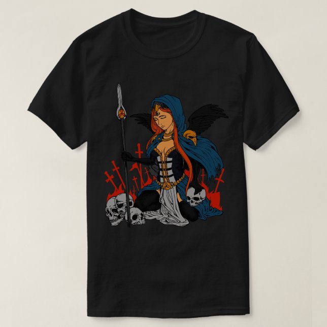 Celtic Goddess Morrigan T-Shirt (Design vorne)