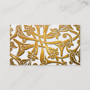Celtic Gold Pattern Business Card Visitenkarte