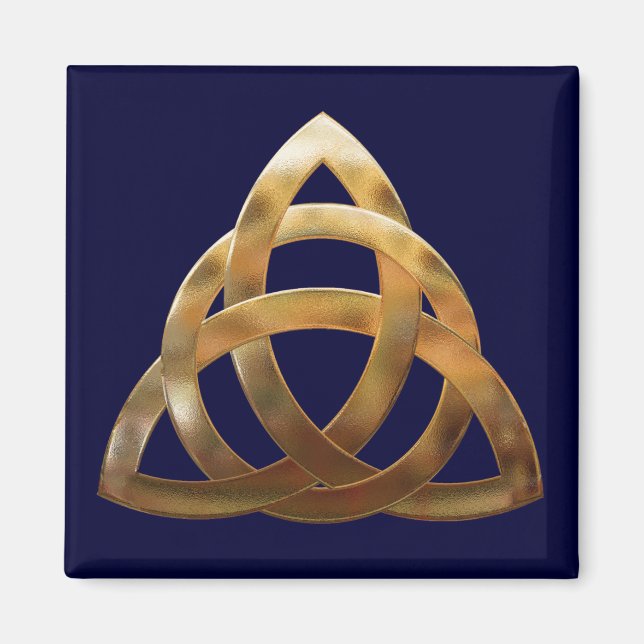 Celtic Gold Trinity Knot Magnet (Vorne)