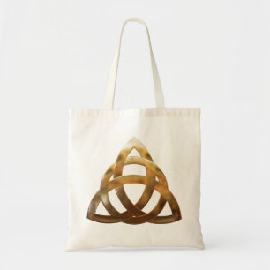 Celtic Gold Trinity Knot Tragetasche