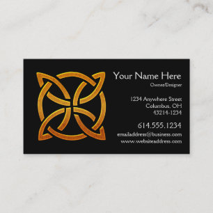 Celtic Golden D4 Irish Celtic Business Card Visitenkarte