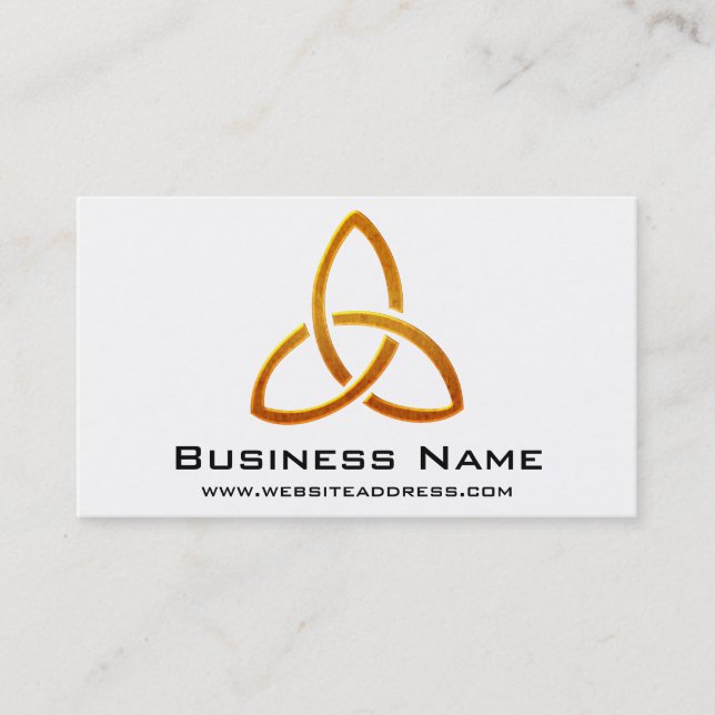 Celtic Golden Trinity Symbol Business Cards Visitenkarte (Vorderseite)