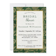 Celtic Green Gold Paisley Brautparty