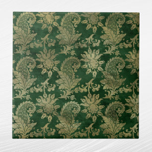 Celtic Green Gold Paisley Floral Pattern Fliese