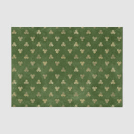 Celtic Green Gold Triple Spiral Seidenpapier