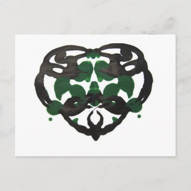Celtic Green Inkblot Postkarte (Vorderseite)
