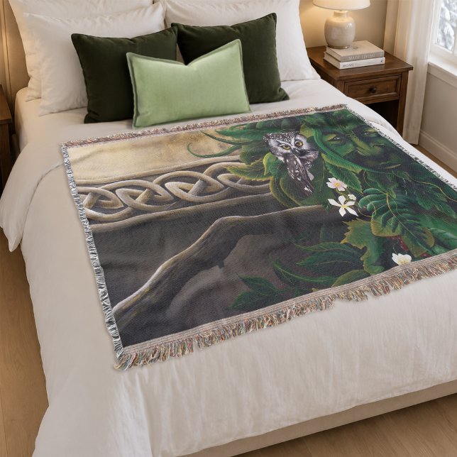 Celtic Green Man Owl Decke (Von Creator hochgeladen)