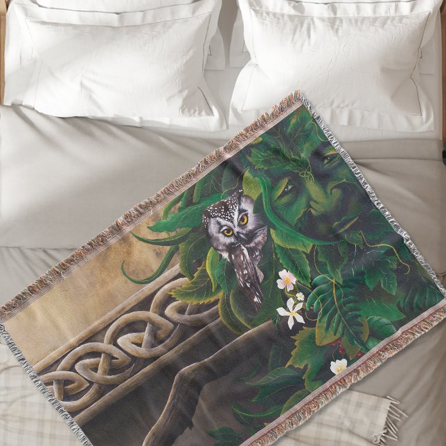Celtic Green Man Owl Decke (Von Creator hochgeladen)