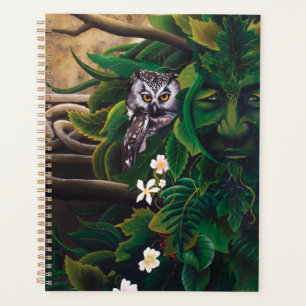 Celtic Green Man Owl Planer