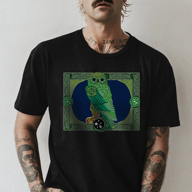 Celtic Green Owl T-Shirt (Von Creator hochgeladen)